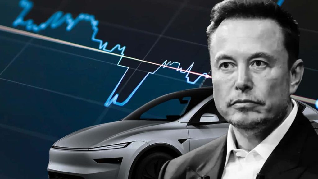 Tesla shares fall